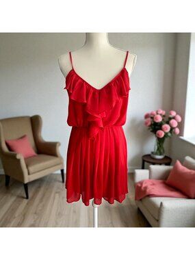 BCBGENERATION Orange Ruffle Sundress Size S NEW New without tags